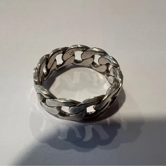 Silver Chain Link Ring - Picture 2 of 2